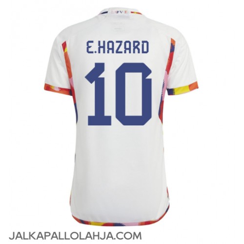Belgia Eden Hazard #10 Kopio Vieras Pelipaita MM-kisat 2022 Lyhyet Hihat
